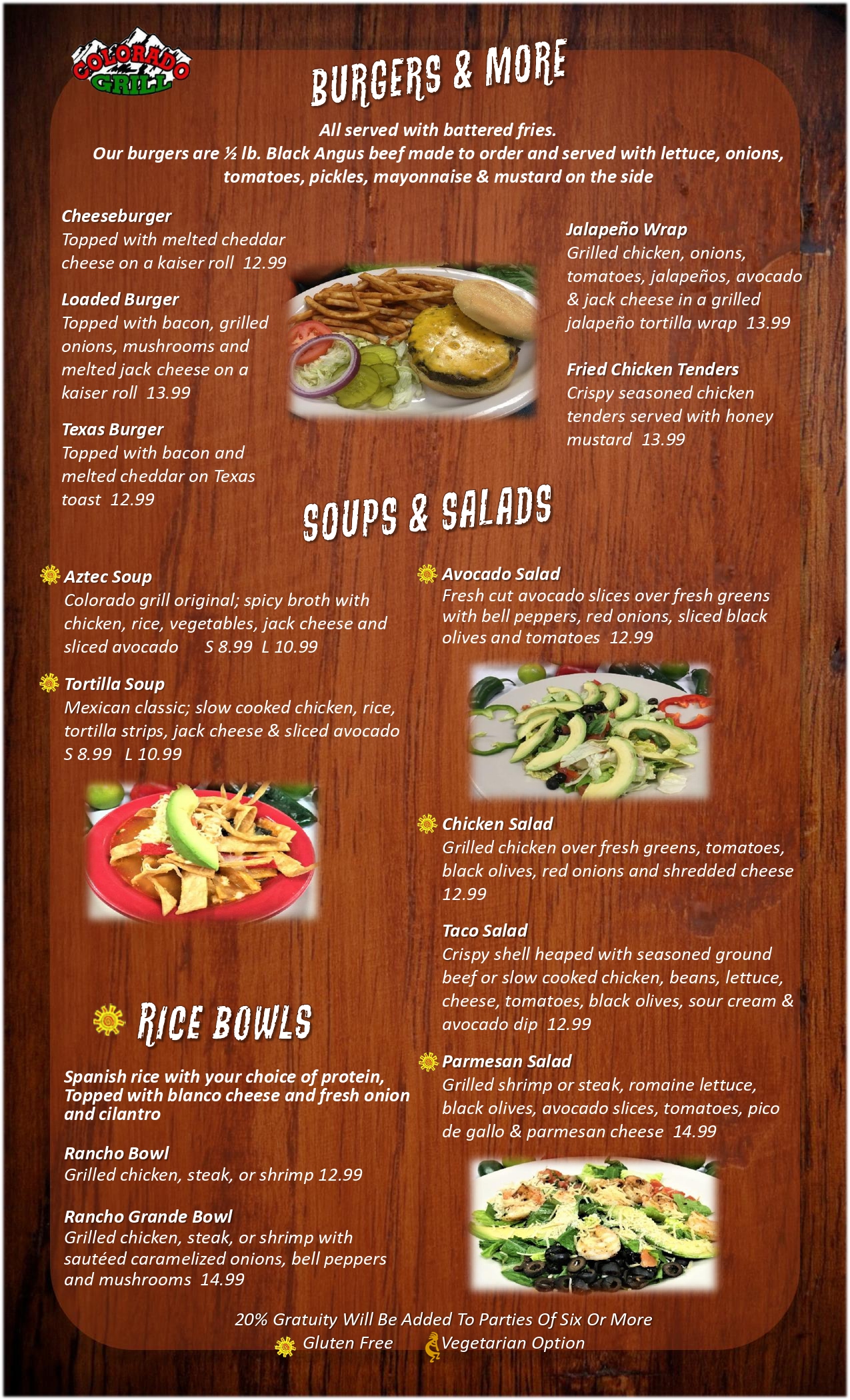 Burger Soups and Salads Burger Soups and Salads